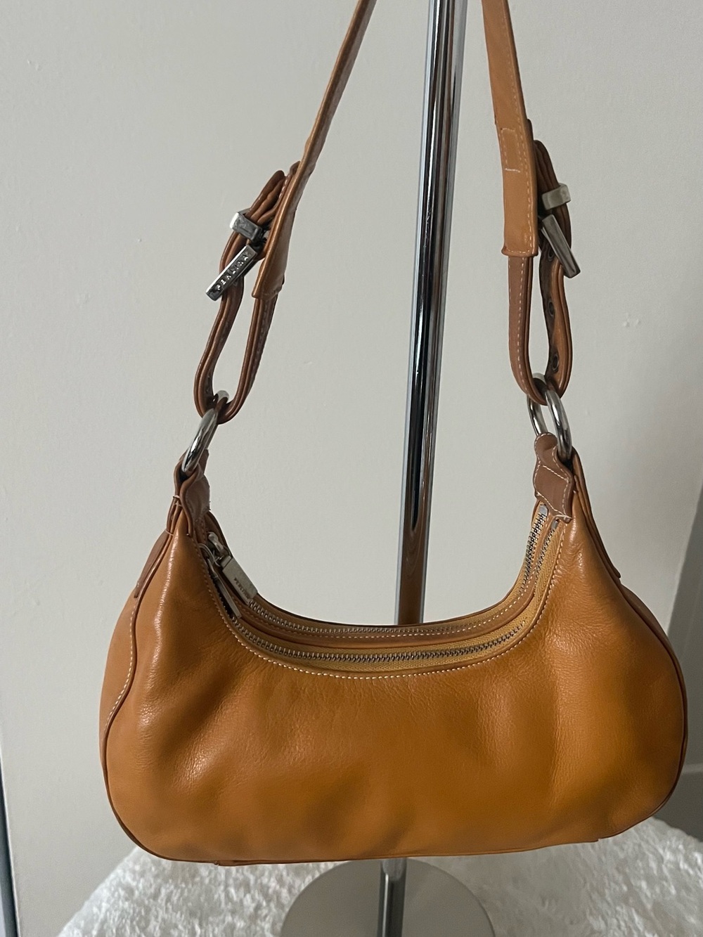Perlina Leather Hobo Shoulder Bag